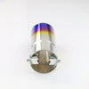 Back view of Exhaust Tip 56mm Bolt-in Stainless Steel blue Straight cut Tip B50