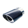 Inside view of Exhaust Tip 63mm Carbon Fiber Roasted Blue Angle-cut Tip y151