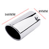 Dimension of Exhaust Muffler 80mm Stainless Steel silver Straight cut Tip A20