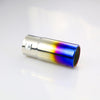 Exhaust Tip 56mm Bolt-in Stainless Steel blue Straight cut Tip B50