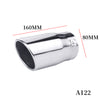 Dimension of Exhaust Tip 80mm Stainless Steel Silver Rolled Tip for toyota prado A122