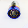 Front side of Exhaust Mufflers 63mm Stainless Steel blue Round cut intercooled Tip B1422