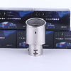 Vertical view of Exhaust Muffler 63mm Stainless Steel Silver Angle-cut Tips A143