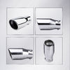 View of Exhaust Tip 70mm Stainless Steel silver Angle-cut Tip A32